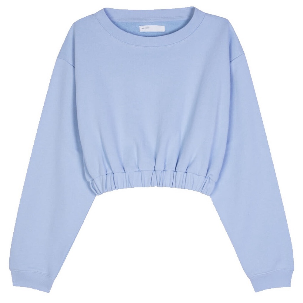 Oak + Fort | Cropped Sweatshirt in Skyway Blue